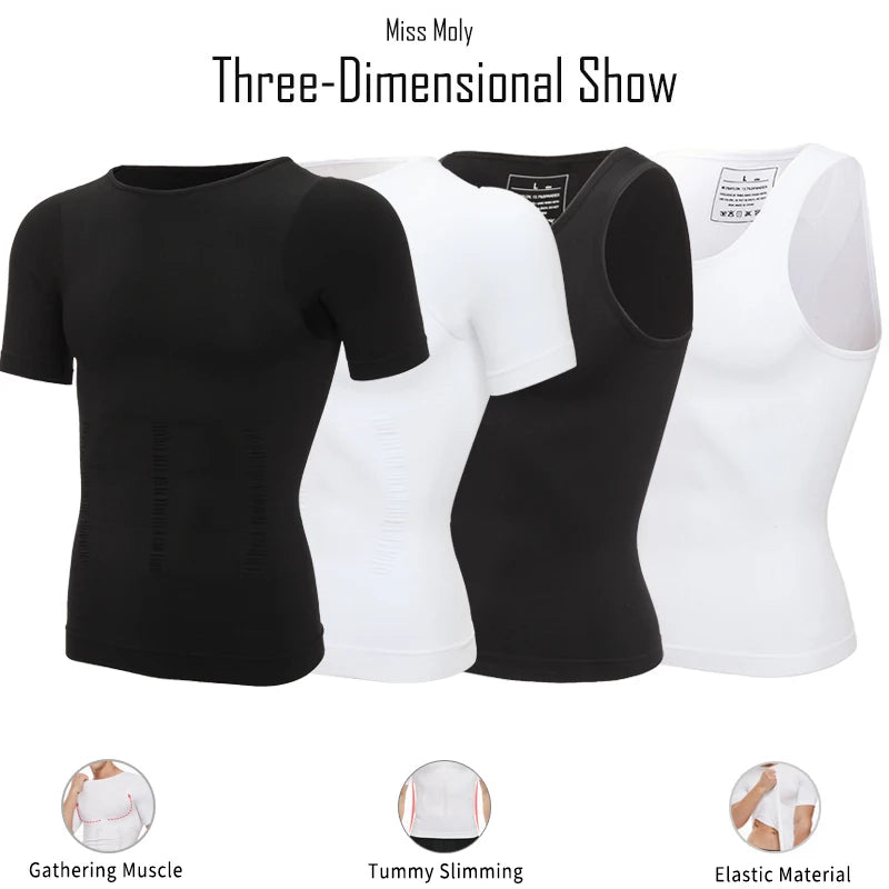 Men’s Slimming Body Shaper Vest – Belly Control & Posture Corrector