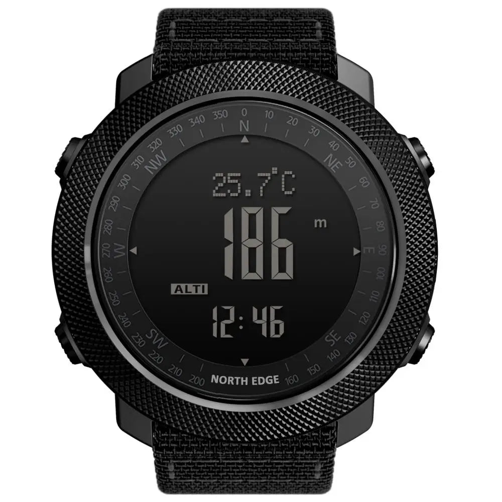 NORTH EDGE Men's Digital Sports Watch – Altimeter, Barometer, Compass, Waterproof 50M