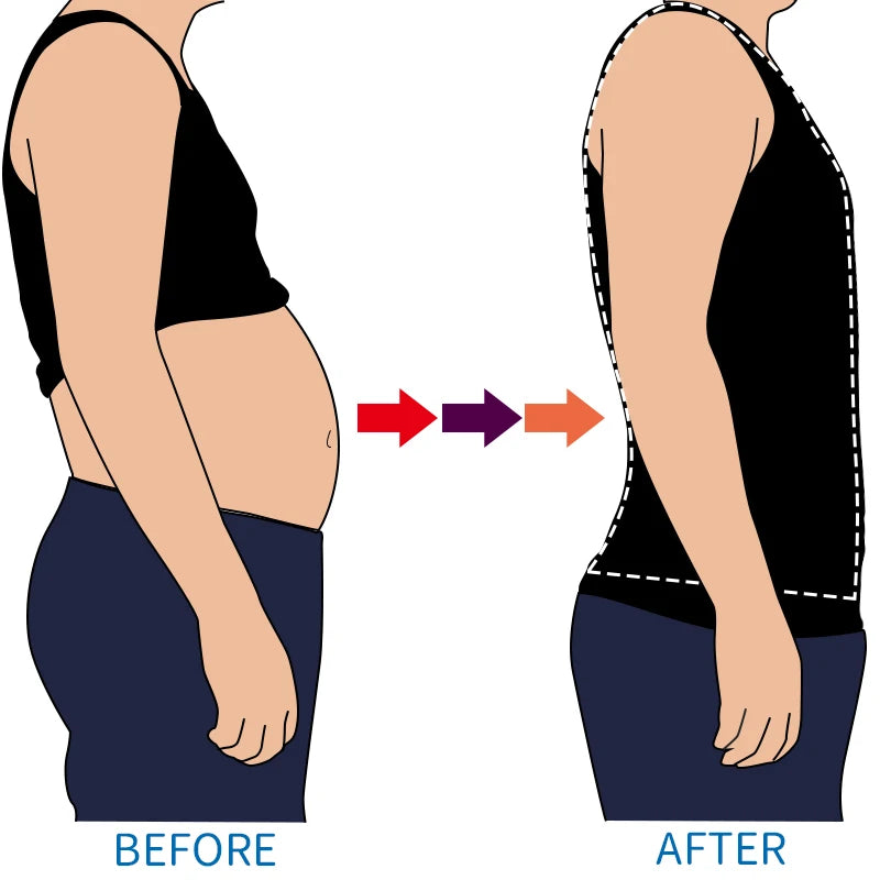 Men’s Slimming Body Shaper Vest – Belly Control & Posture Corrector