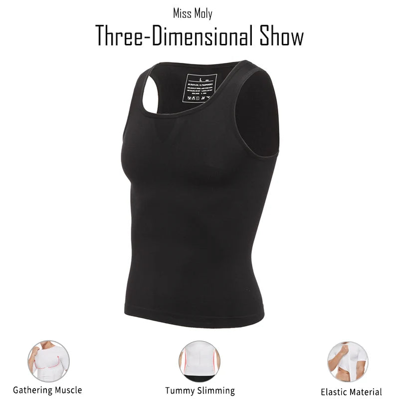 Men’s Slimming Body Shaper Vest – Belly Control & Posture Corrector