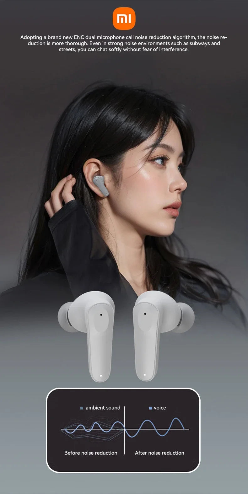 Xiaomi A98 5.3 Bluetooth ANC Earbuds – HiFi Stereo