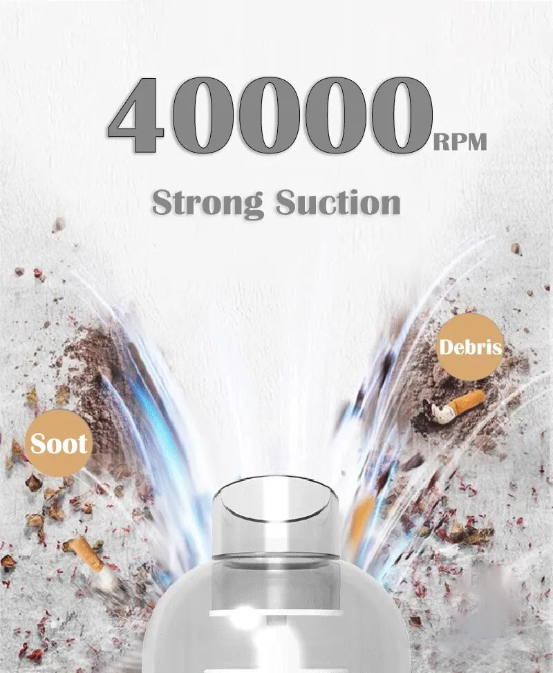 9000Pa Wireless Mini Car Vacuum Cleaner – USB Rechargeable