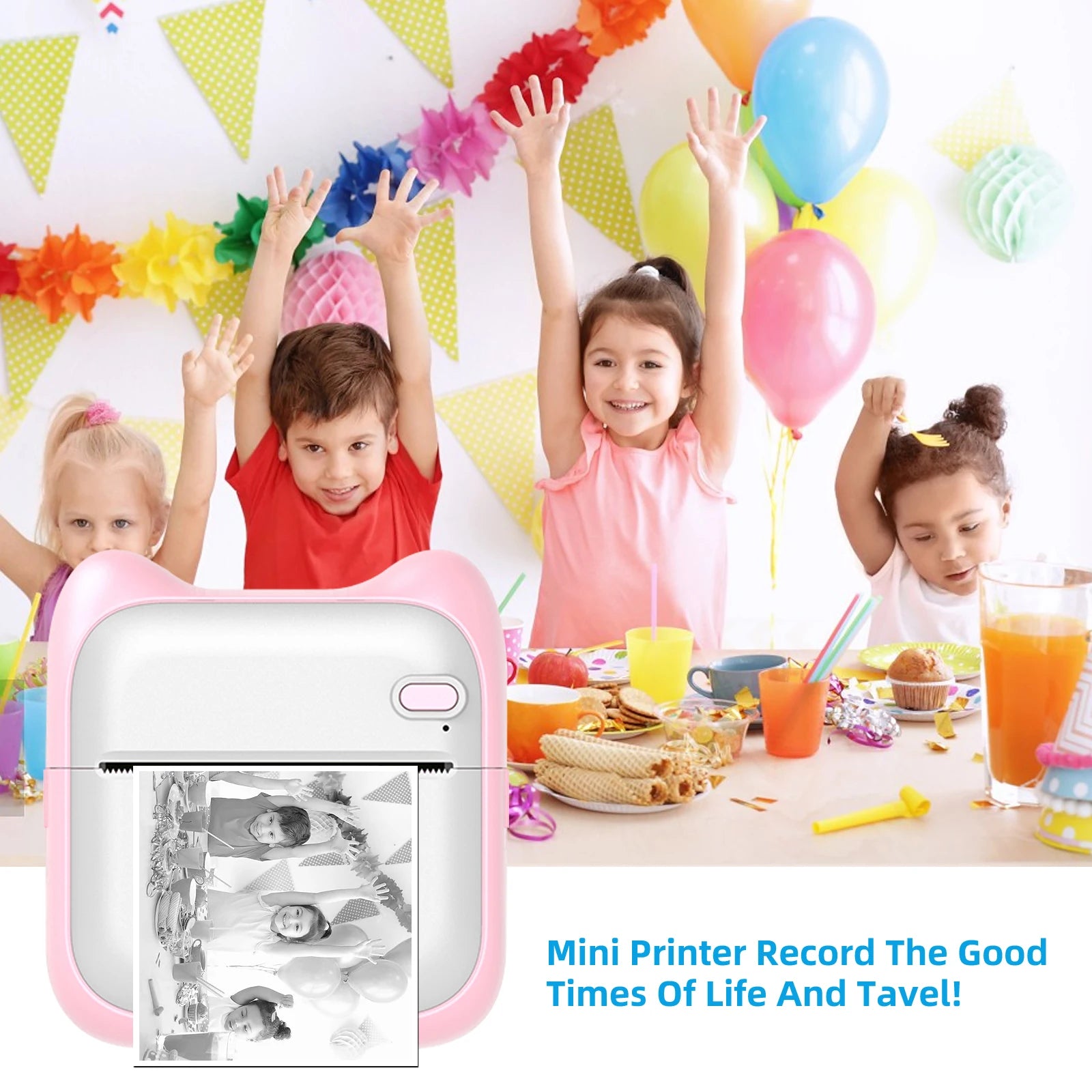 Mini Portable Thermal Printer – Inkless Pocket Photo & Note Printer