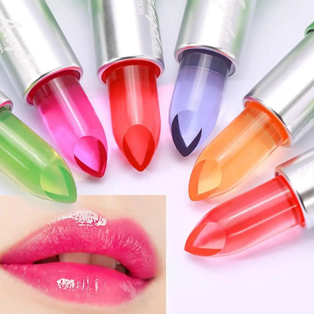 Crystal Jelly Lipstick – Magic Color Changing Lip Gloss & Moisturizing Lip Balm