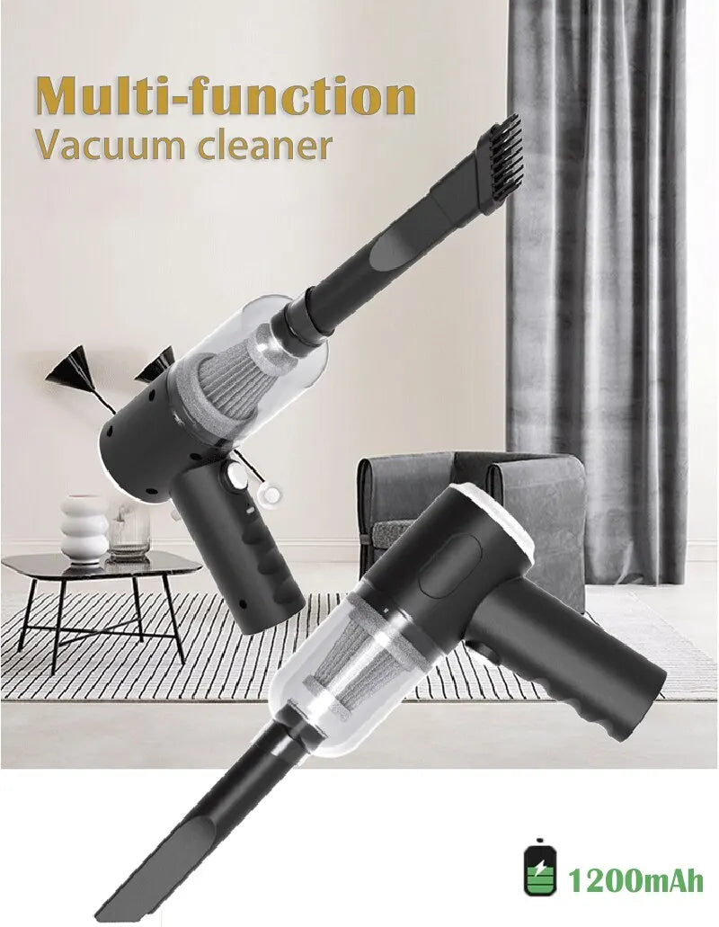 9000Pa Wireless Mini Car Vacuum Cleaner – USB Rechargeable