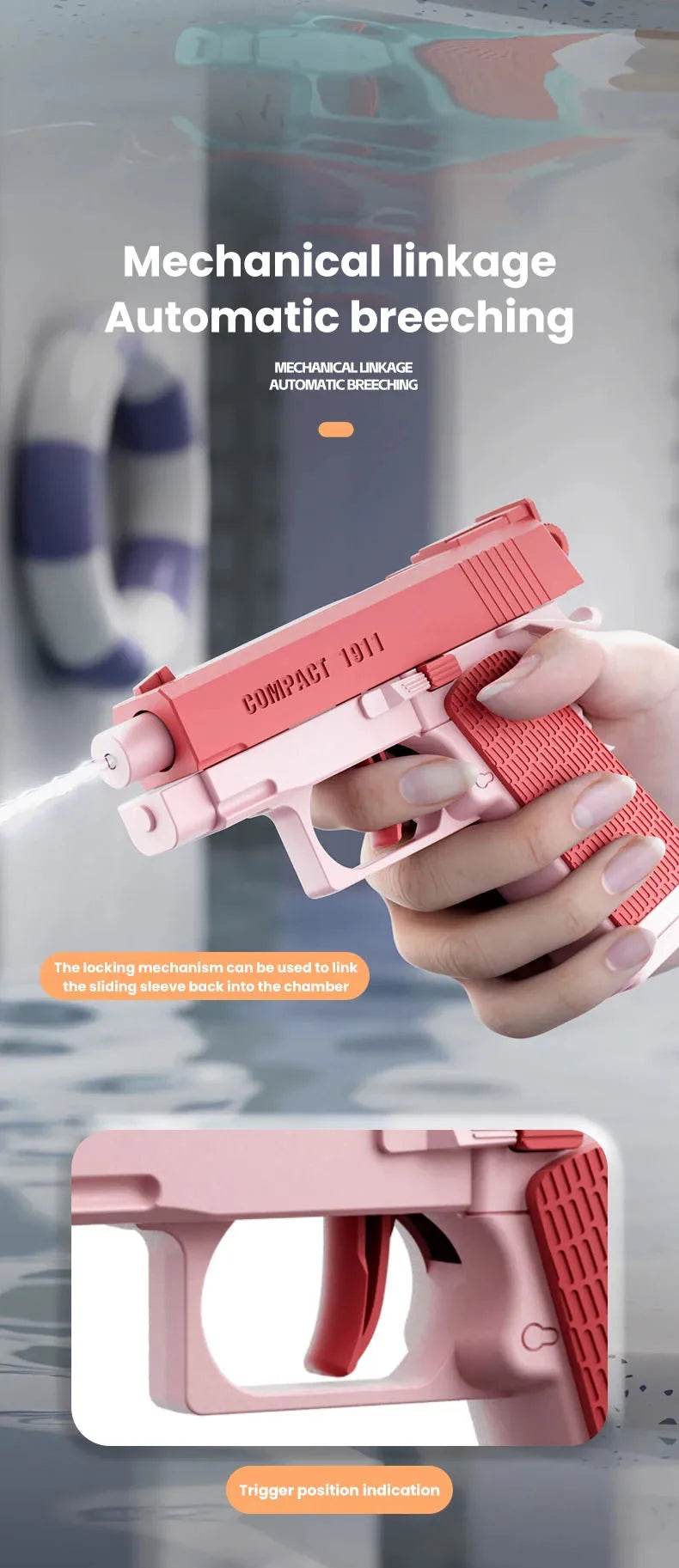 M1191 Mini Water Gun – Kids’ Fully Automatic Summer Outdoor Toy