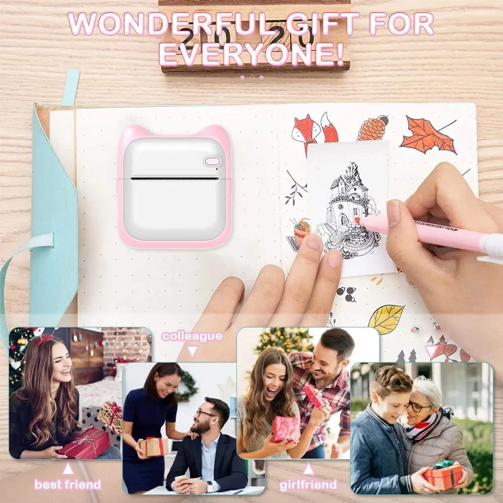 Mini Portable Thermal Printer – Inkless Pocket Photo & Note Printer