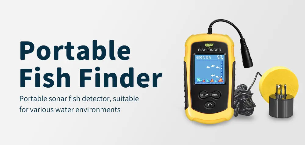 Portable Sonar Fish Finder 100M with Alarm & 45° Coverage – Echo Sounder for Lake & Sea Fishing