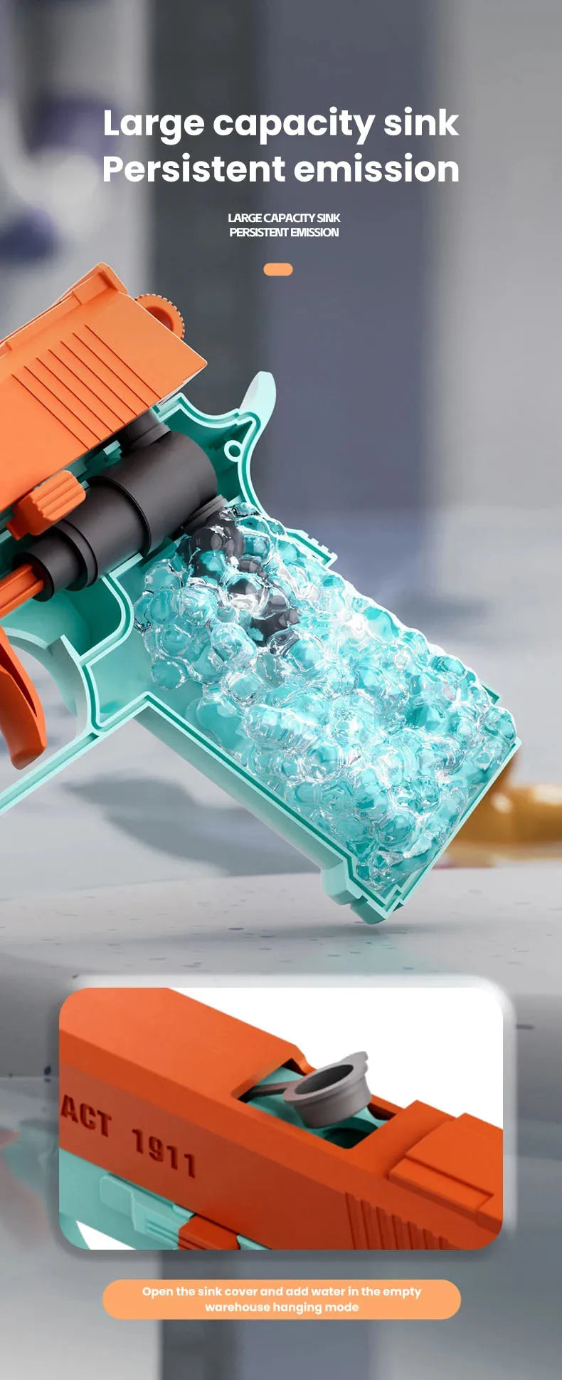 M1191 Mini Water Gun – Kids’ Fully Automatic Summer Outdoor Toy