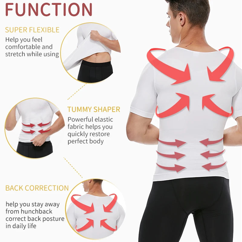 Men’s Slimming Body Shaper Vest – Belly Control & Posture Corrector
