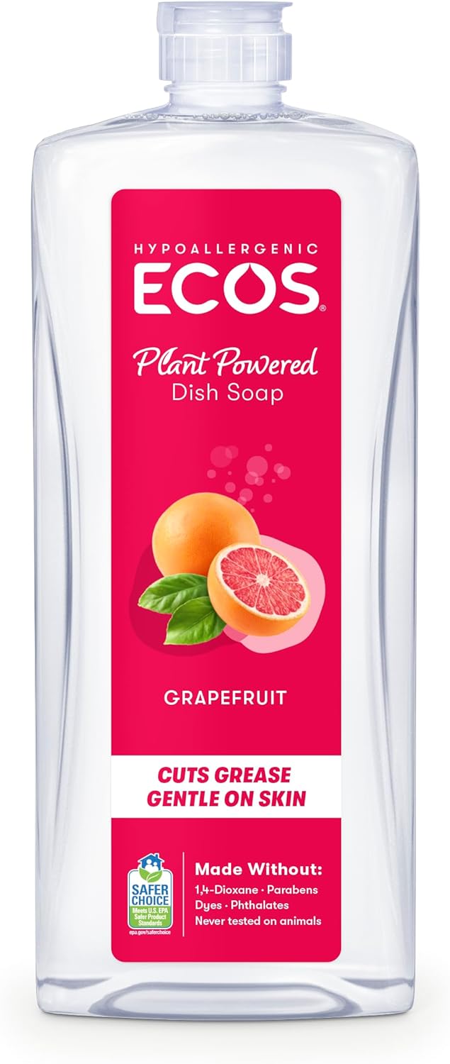Earth Friendly Products Dishwashing Liquid, Natural Grapefruit, 25 Ounces