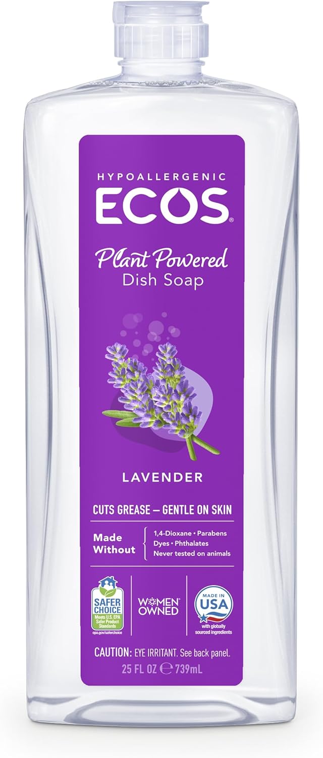ECOS 25 Oz Dishmate Dish Liquid with Lavender (Pack of 2)