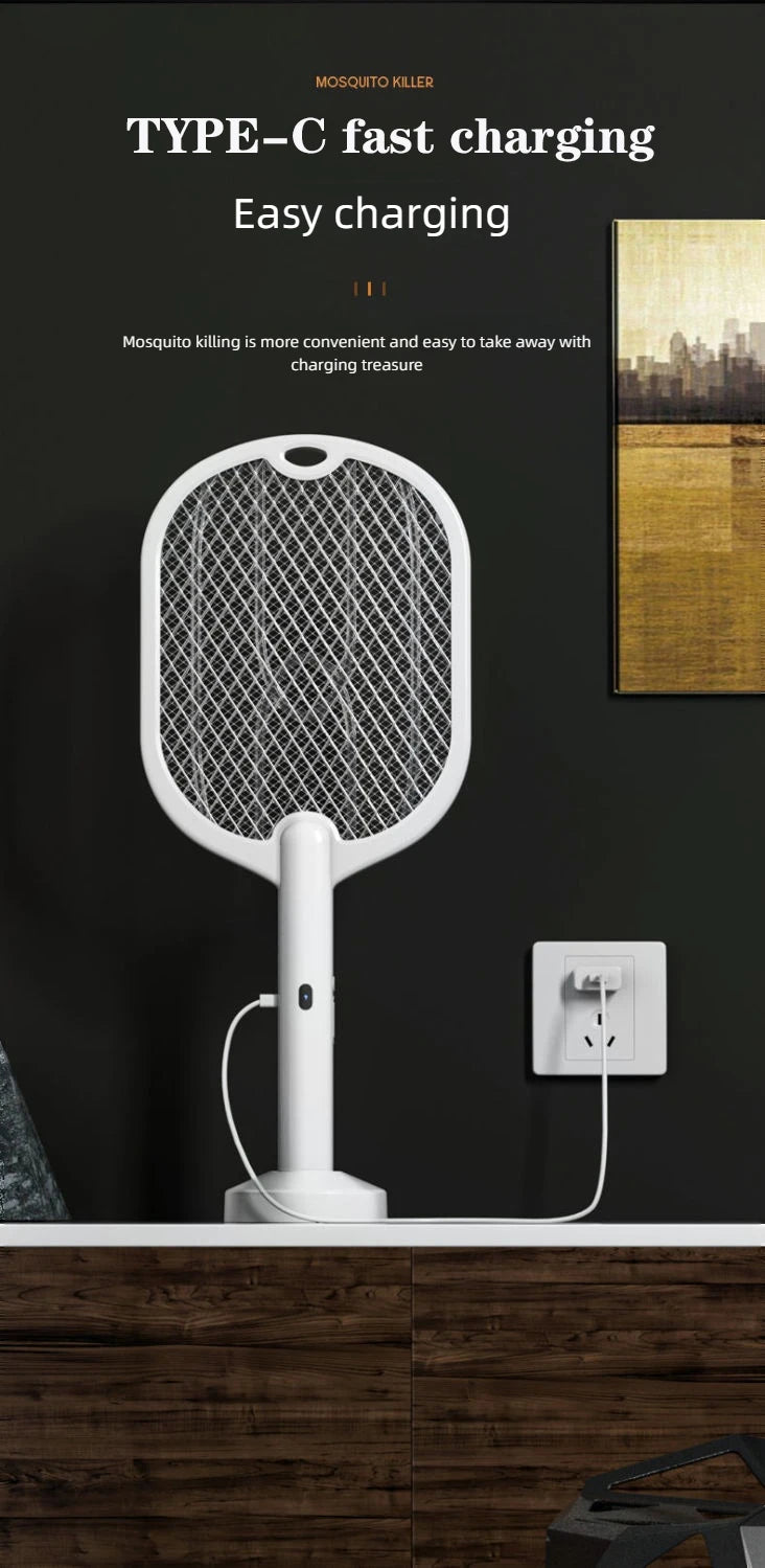 3-in-1 Electric Mosquito Swatter & Killer Lamp Rechargable