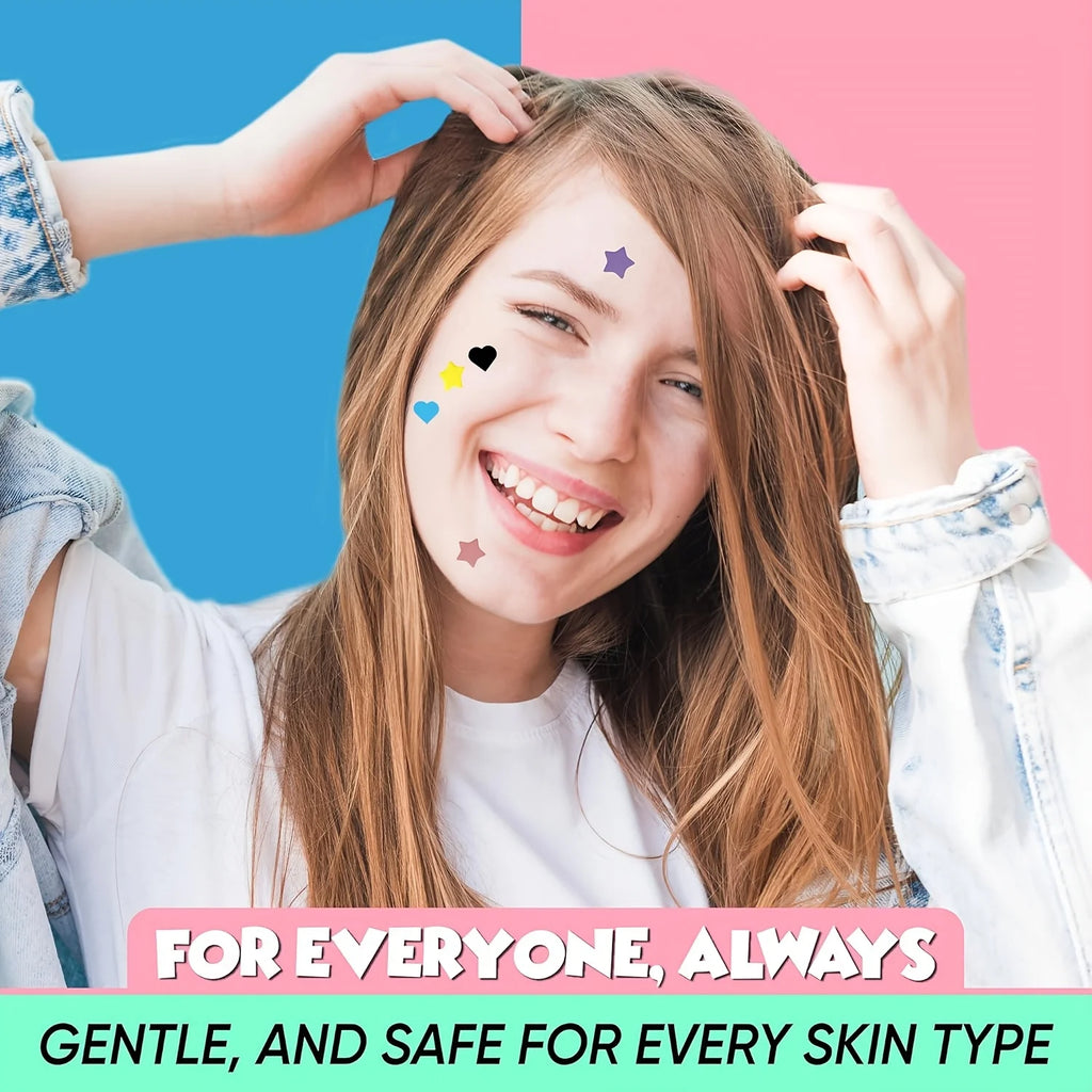 432 Colorful Star Pimple Patches – Cute Invisible Acne Cover Stickers