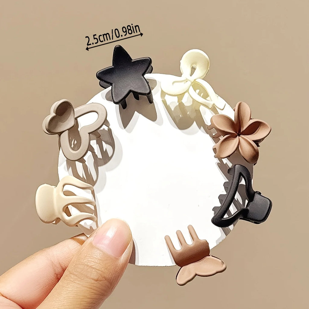 Beige Hair Clip Set Cute Small Clips for Girls, Daily Wear & Gifts