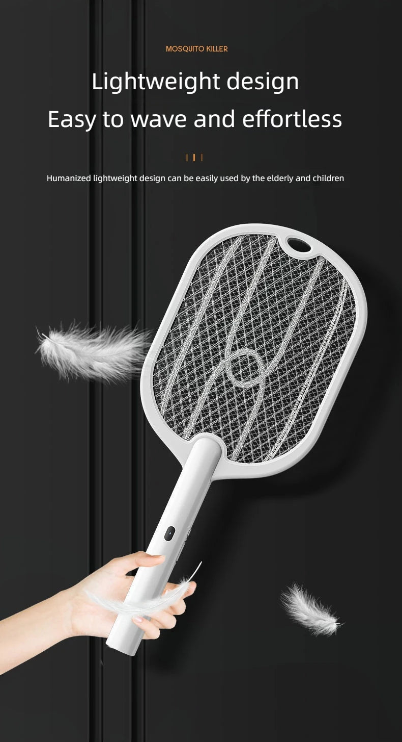 3-in-1 Electric Mosquito Swatter & Killer Lamp Rechargable