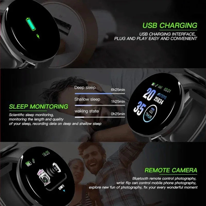 Xiaomi D18 Smartwatch – Color Display, Sports Modes, Call & Music Control