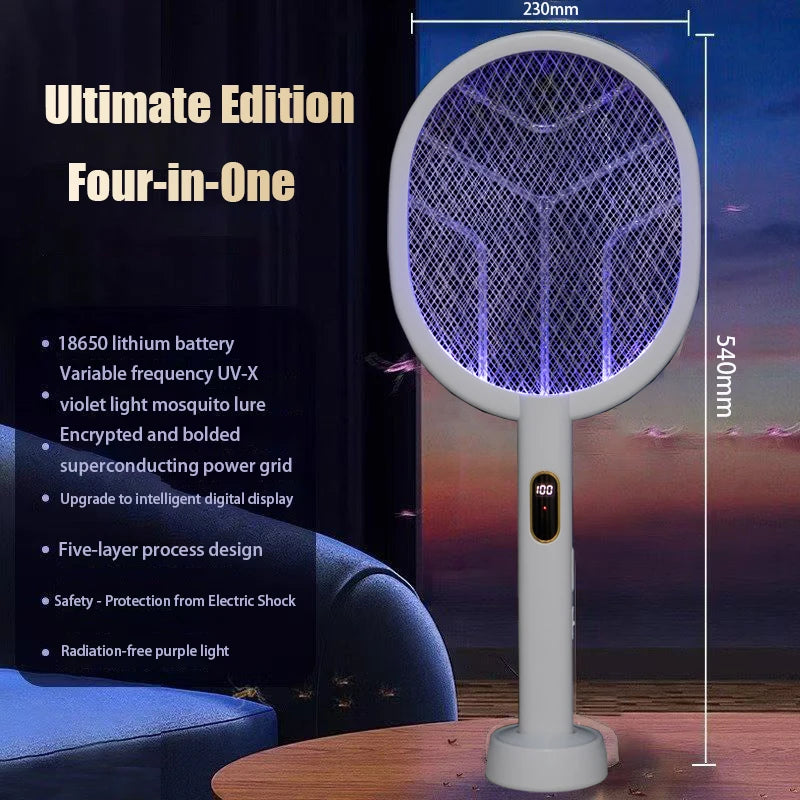 3-in-1 Electric Mosquito Swatter & Killer Lamp Rechargable