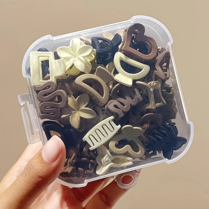 Beige Hair Clip Set Cute Small Clips for Girls, Daily Wear & Gifts