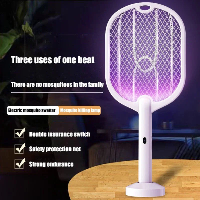 3-in-1 Electric Mosquito Swatter & Killer Lamp Rechargable
