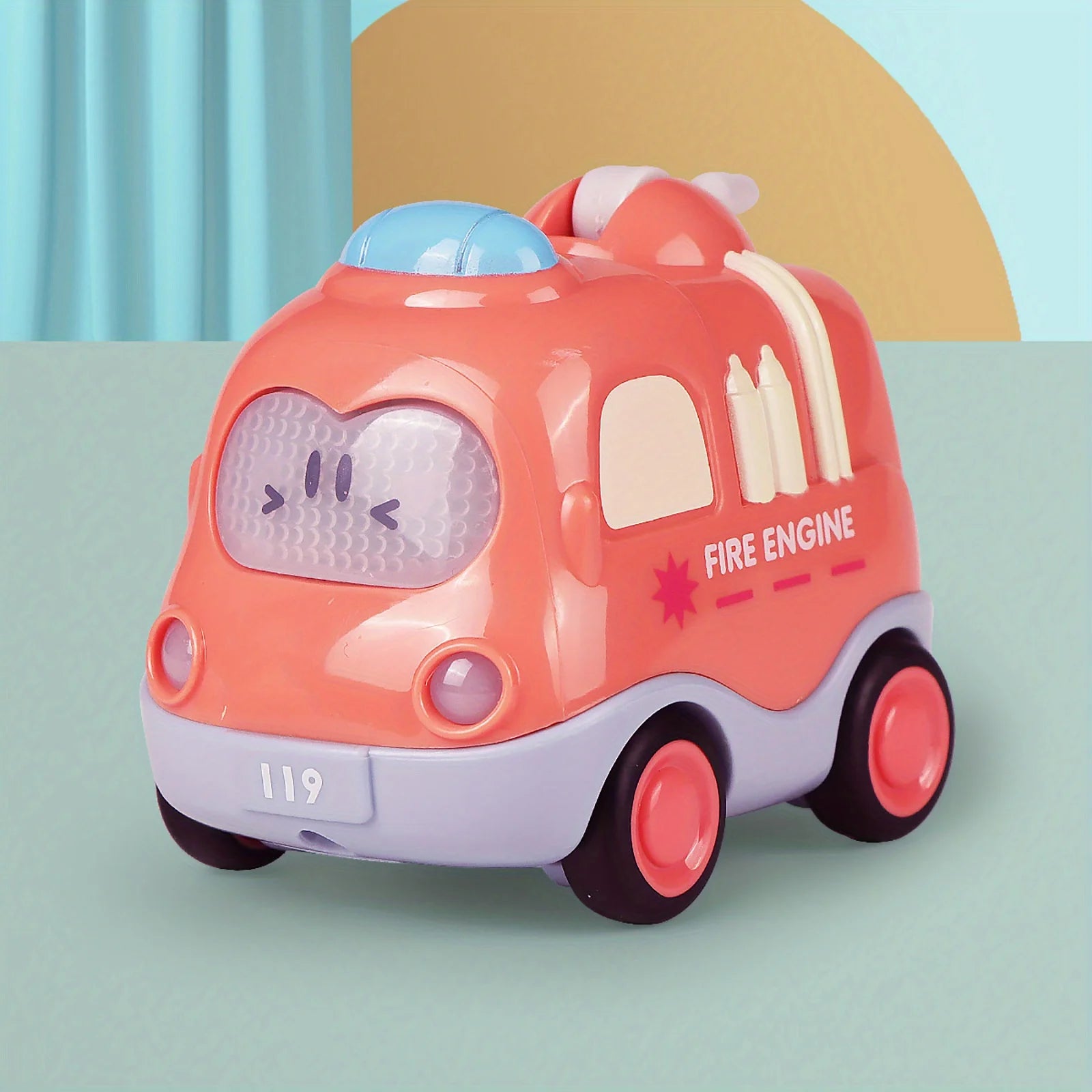 Pull Back Vehicle Toy for Toddlers – Cars with Lights & Sound