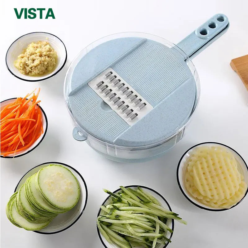 Multifunctional Vegetable Chopper & Grater – Manual Slicer for Fruits, Potatoes, Cheese & Onions