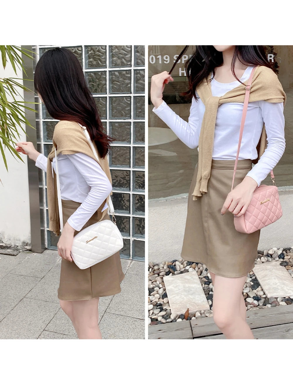 Trendy Quilted Tassel Crossbody Bag for Women