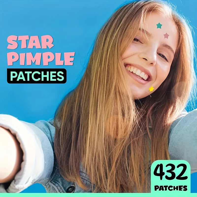 432 Colorful Star Pimple Patches – Cute Invisible Acne Cover Stickers