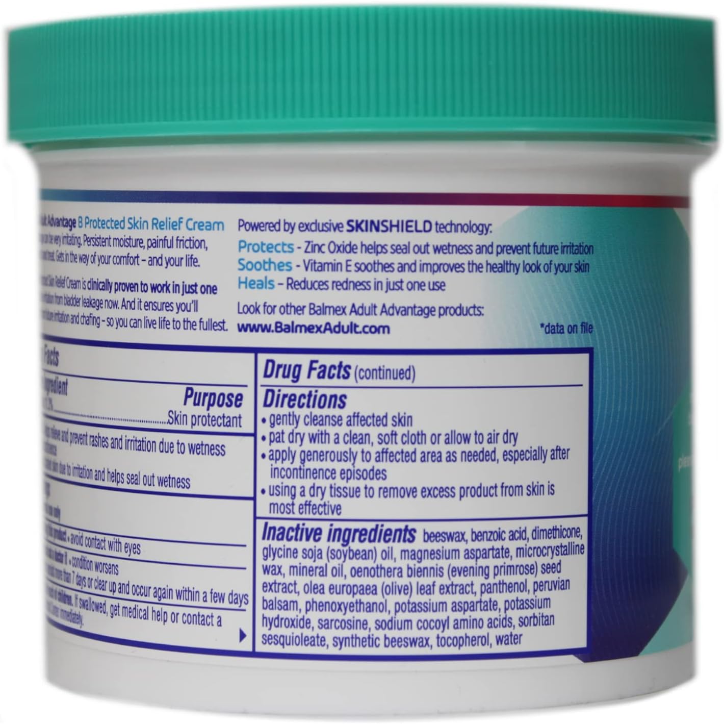 Adult Zinc Oxide Rash Cream – Soothing Skin Protectant and Irritation Relief, Unscented – 12 oz Tube (pack of 06)